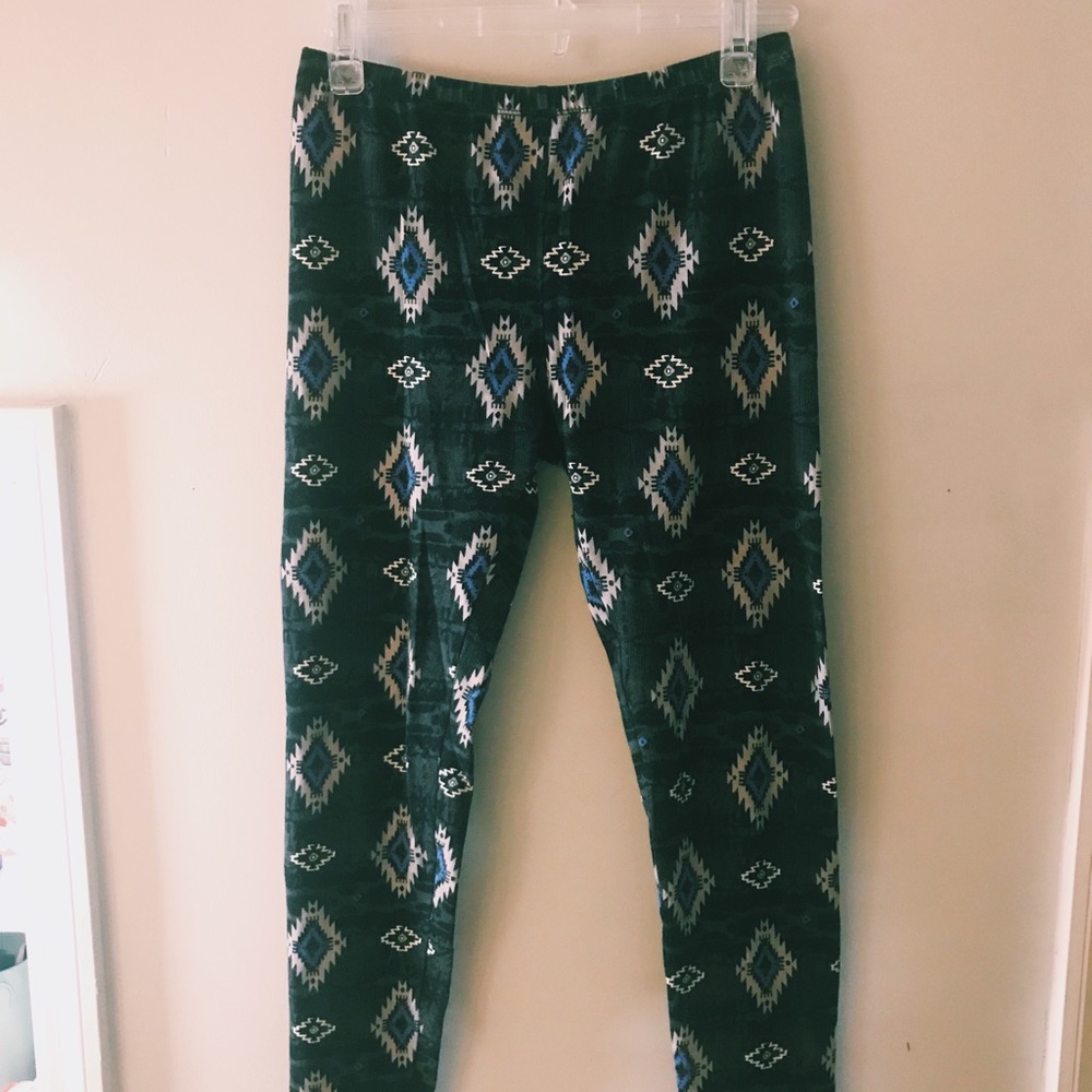 black and purple tribal leggings